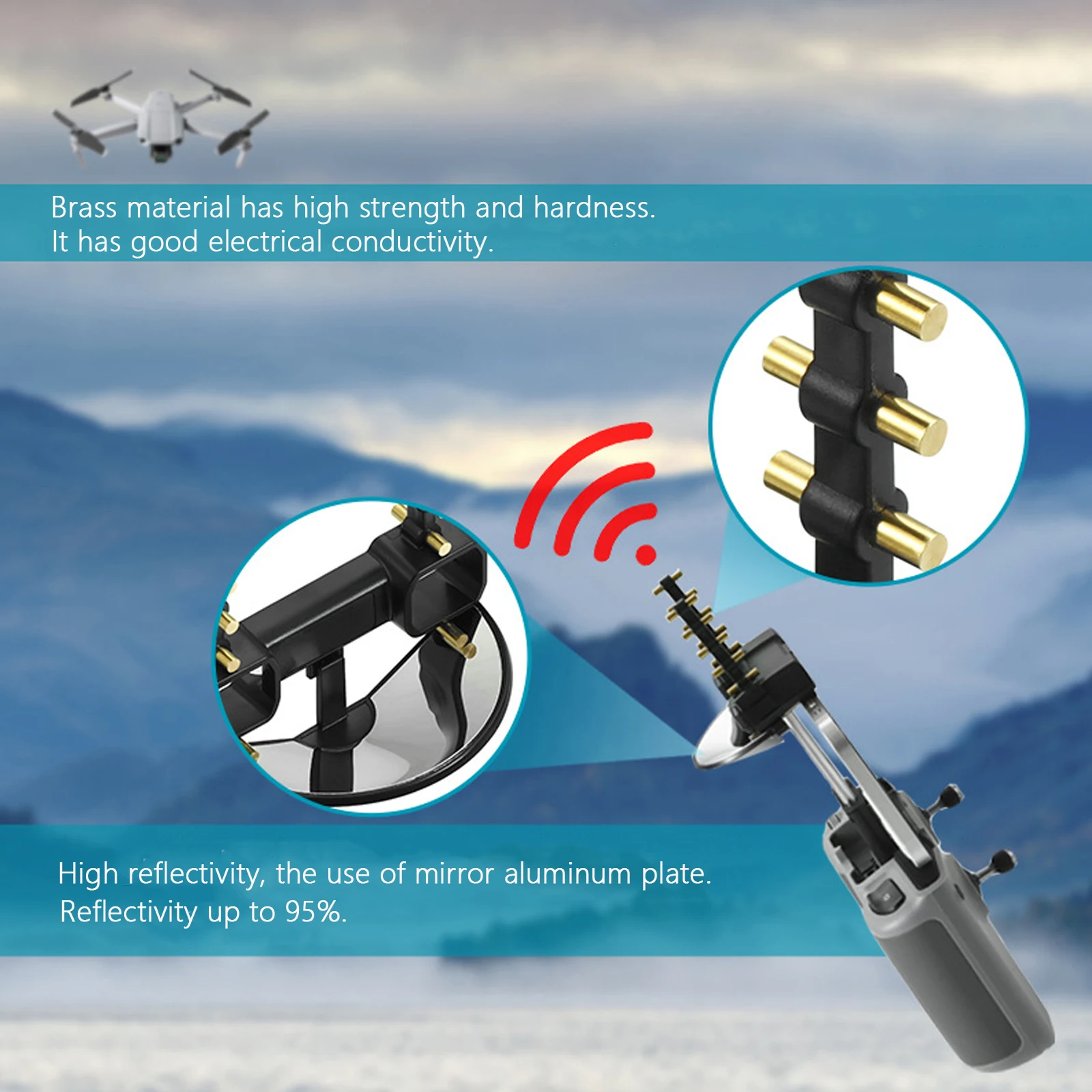 Antenna Range Extender Signal Amplifier Booster For DJI Mavic Air 2 Air 2S Mavic Mini 2 and Mavic 3 Remote Controller