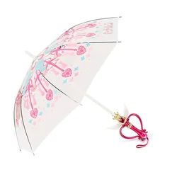 Sailor Moon Pink Girls Umbrella Luminous Magic Stick Umbrella Transparent Rain Gear Paraguas for Women Girls Kids Umbrellas Gift