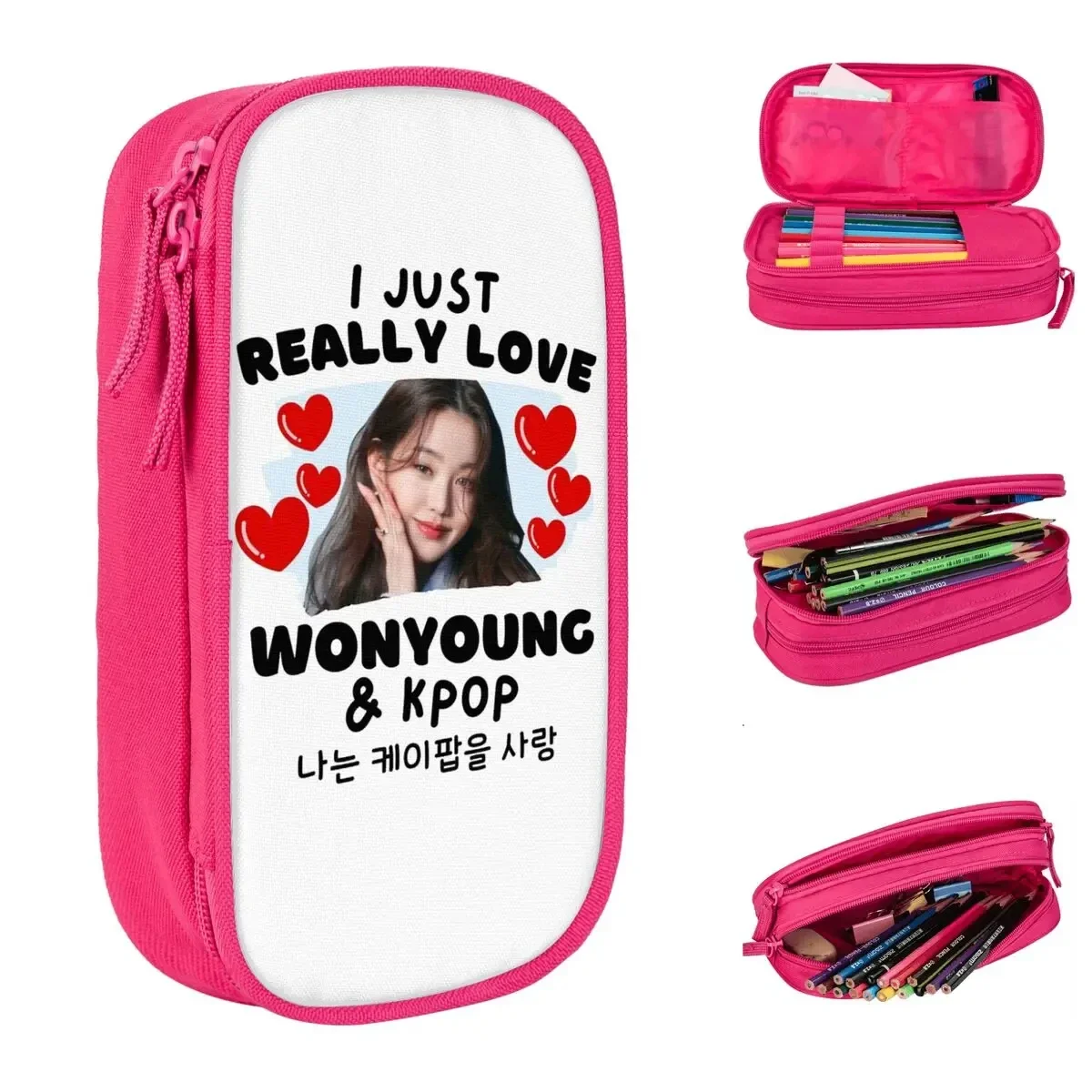 

Classic Wonyoung Korea Singer Pencil Case dive ive Pencil Pouch Pen Holder for Girl Boy Big Capacity Bag School Gift Stationery