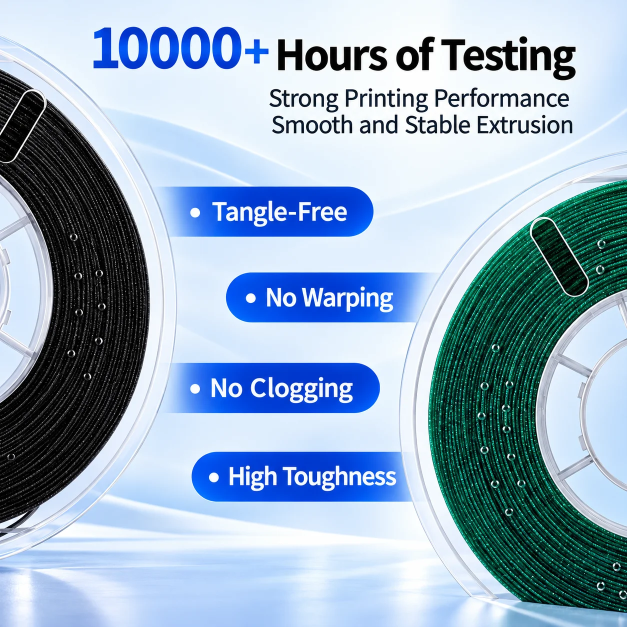 LANDU PETG Glitter 3D Printer Filament 1.75mm Translucent High Toughness For Most FDM 3D Printing Material 5
