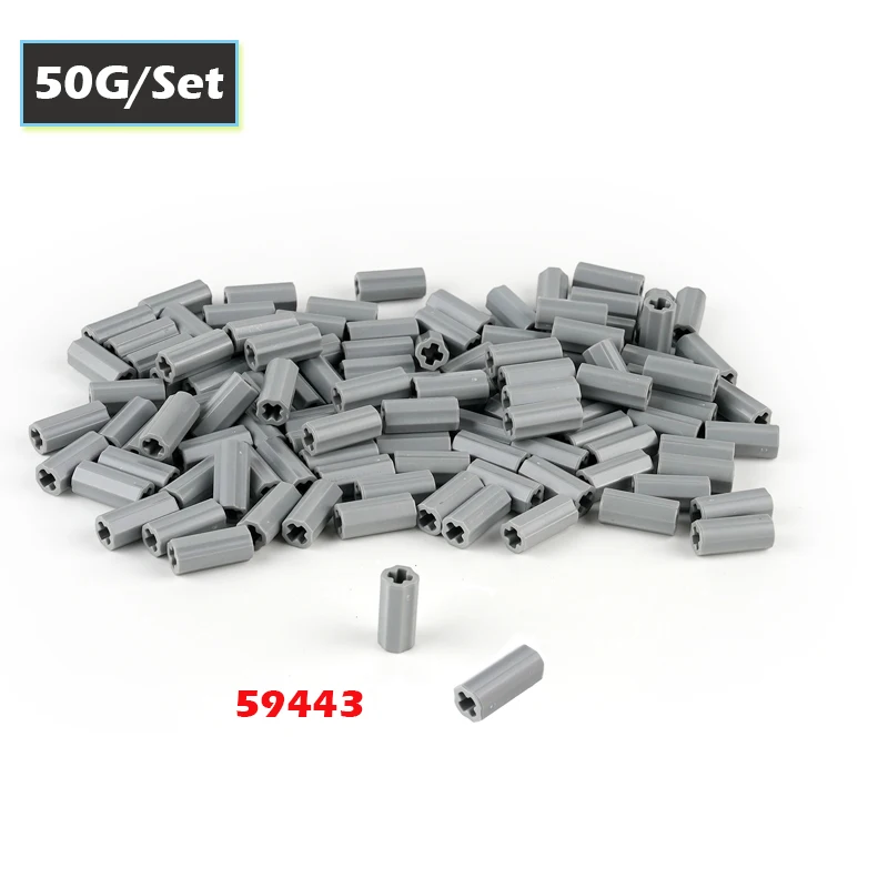 50g/Zestaw 59443 Technologiczne Klocki Konstrukcyjne Części 1x2 Połączenie Osiowy Zestaw Montażowy Klocki MOC Zabawki Akcesoria Zamienne