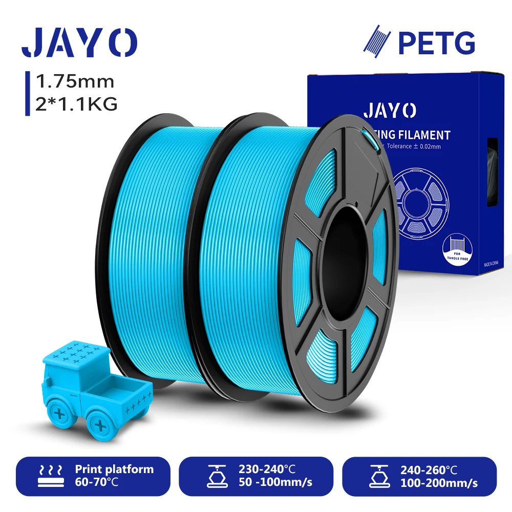 JAYO PETG & High Speed Matte PETG 3D Filament 1.75mm 30mm/s - 600mm/s Printbereik Hoge Flow Snelheid PETG Printer Filament voor 3D - afbeelding 1