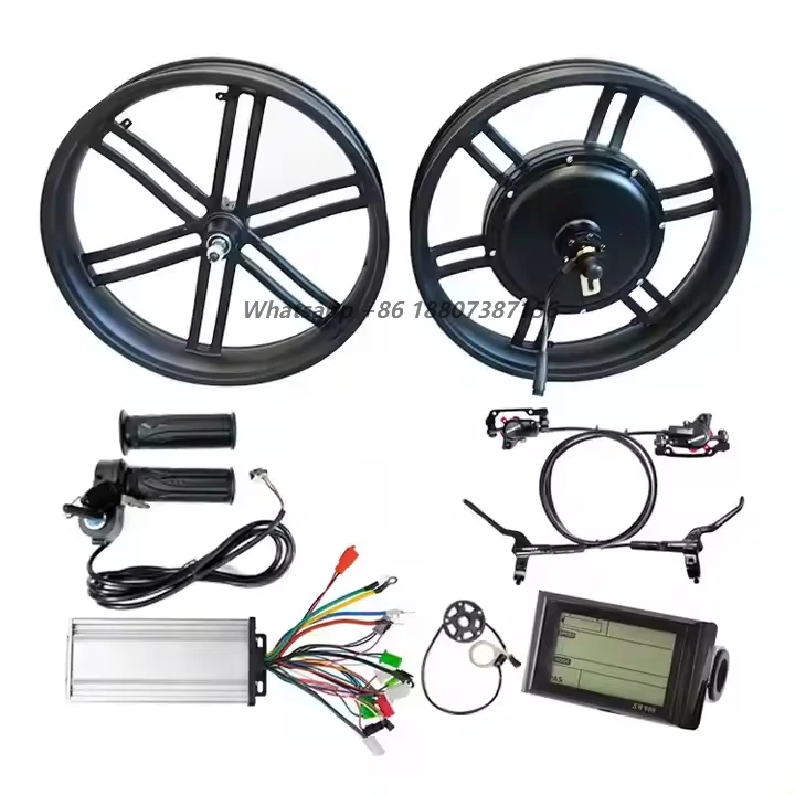 

20 Inch 36v48v72v 3000w 5000w Gearless Brushless Hub Motor Electric Bicycle Conversion Kit Electric Scooter Motor Kit