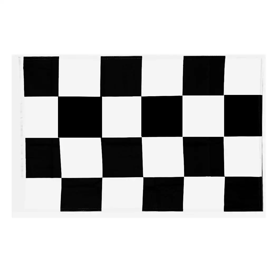 Standard Black White Racing Banner Lightweight Polyester Motorsport Lattice Flag for Sports Festivals