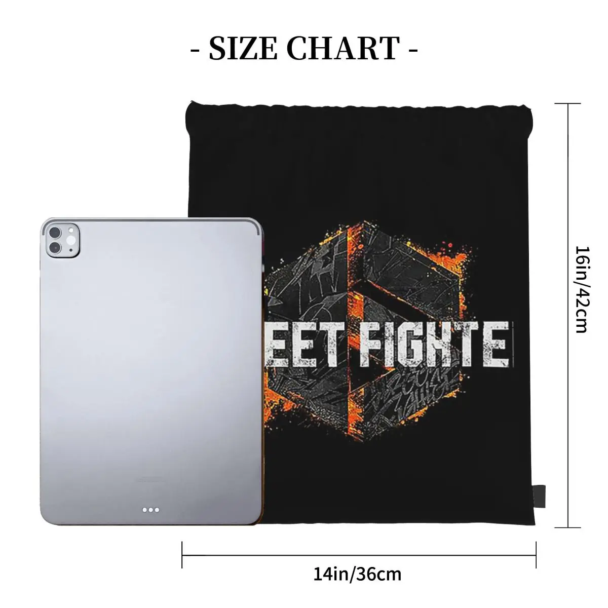 Street Fighter 6 Distressed Backpacks Multi-function Portable Drawstring Bags Sundries Bag Book Bags For Travel School