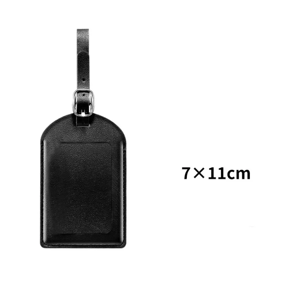 New PU Leather Luggage Tags Anti Loss Creative Suitcase Address Label Durable Boarding Passes Men