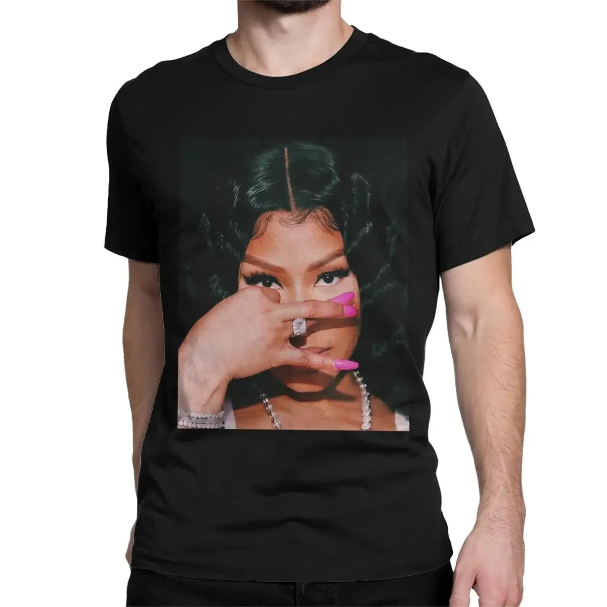 Fashion 90s Hip Hop Streetwear Rappers T-Shirt Men Women Nicki Minaj Vintage Pure Cotton Tees Crewneck  T Shirt Printed Tops