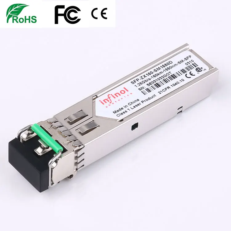 1.25G SFP 1550nm 160Km Gigabit Optical Module Supports DDM Dual LC Interface Dual Fiber Module