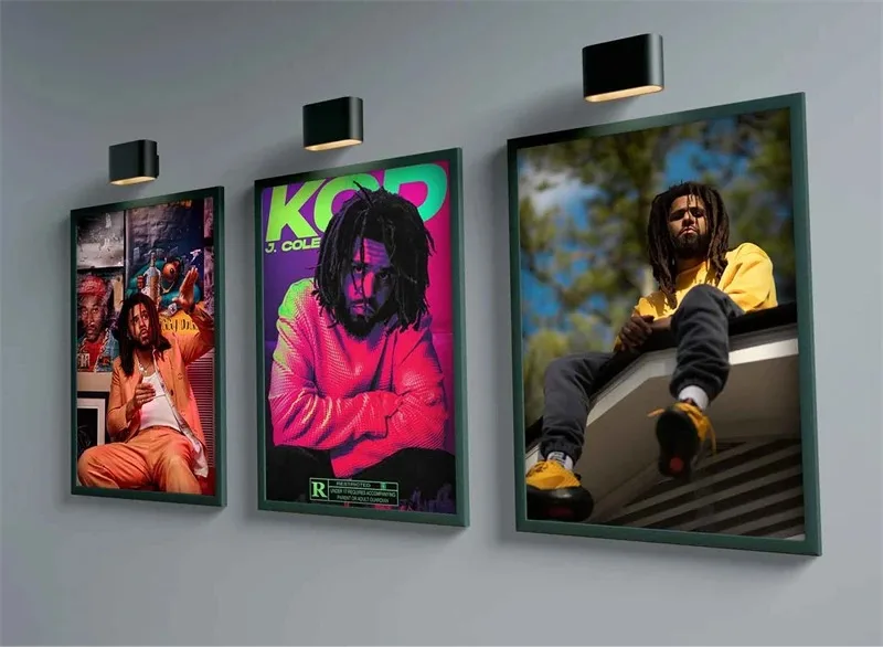 Nordic Pop Album Cover Poster Aesthetic Rapper Hip Hop Music Comic J.Cole Drive Kod Canvas Wall Art Mural Bar Home Room Decor