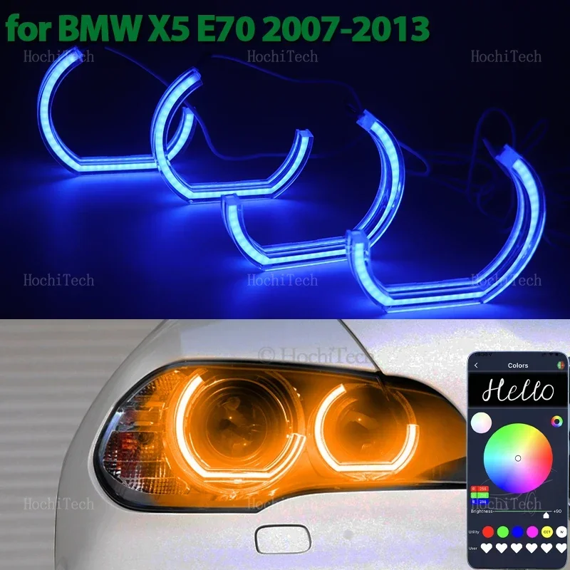 feux-avant-led-multicolores-rgb-controles-par-application-anneaux-lumineux-angel-eyes-feux-de-jour-drl-pour-bmw-x5-e70-2007-2008-2009-2010-2011-2012-2013