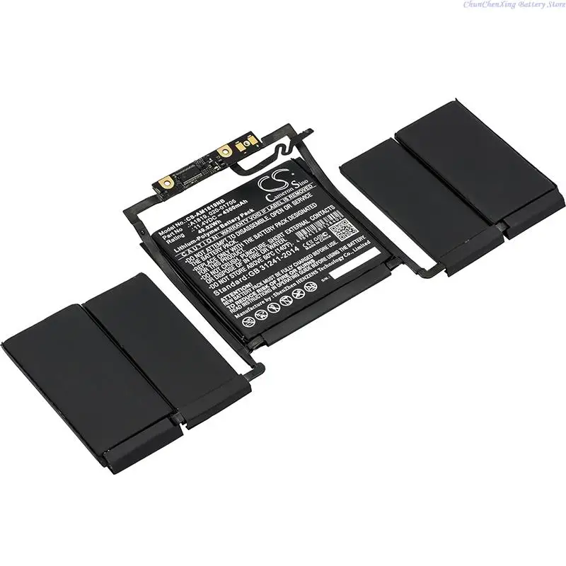 

100% NEW 11.4V 4300mAh Notebook, Laptop Battery A1819,020-01705 for Apple Macbook Pro 13" 2016, Pro 13" 2017,A1706,MPXV2LL
