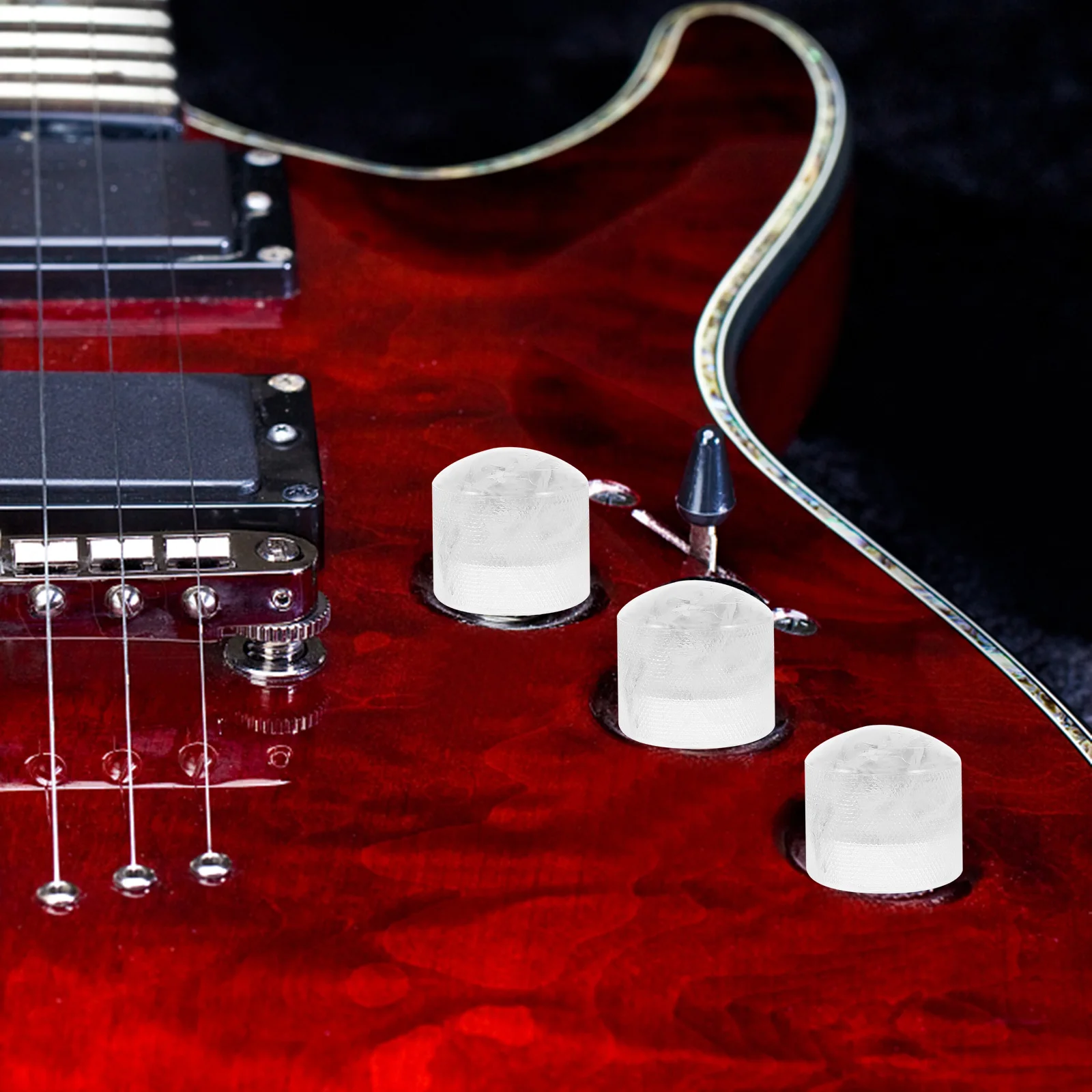 

Electric Guitar Bass Knob Wrench Set Black Plastic Volume Control Potentiometer Replacement Professional Instrument Accessories