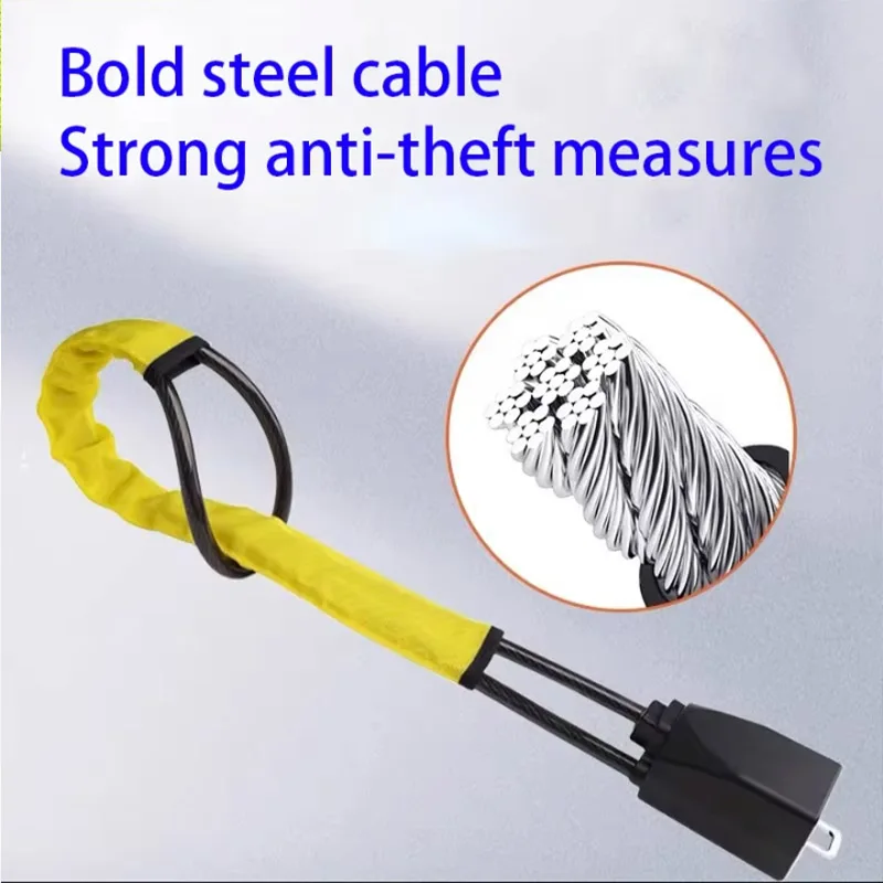 Universal Thickened Steel Core For Car Steering Wheel Safety Lock Steering Wheel Anti-Theft Lock Red Black Yellow Optional
