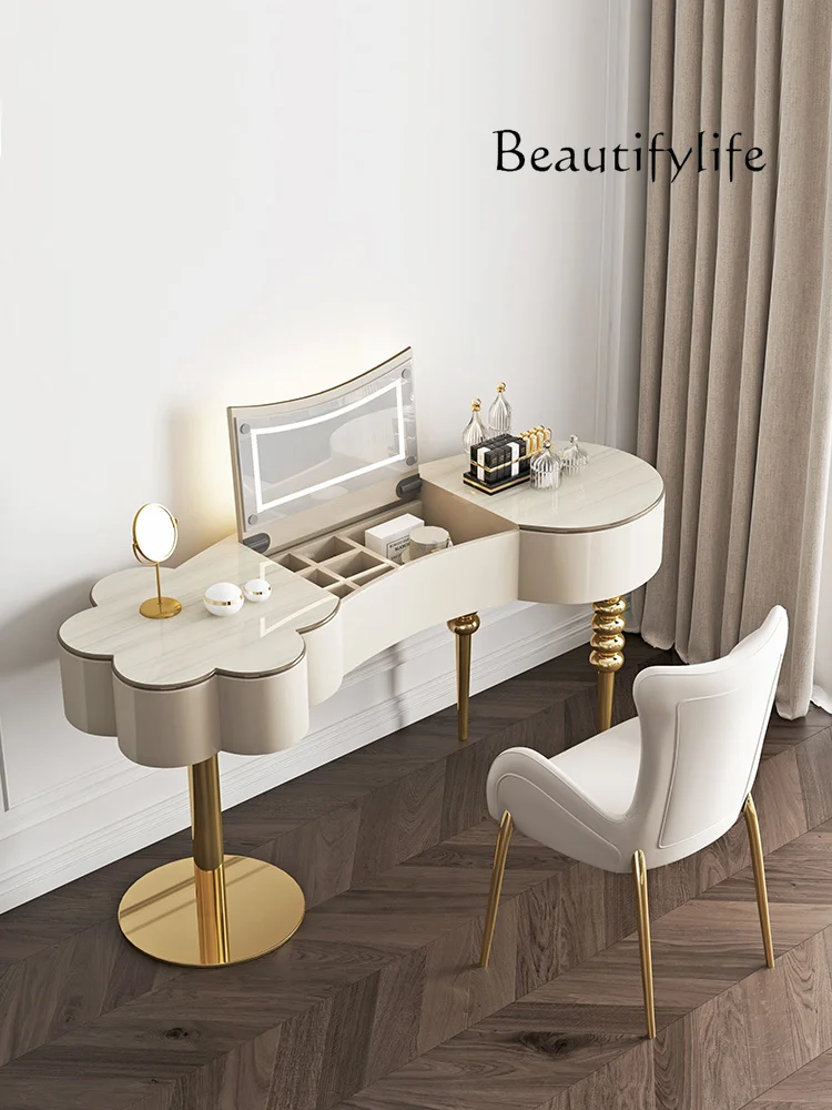 

Light Luxury Italian Dresser Bedroom Modern Simple New Premium Flip Dresser Cream Style