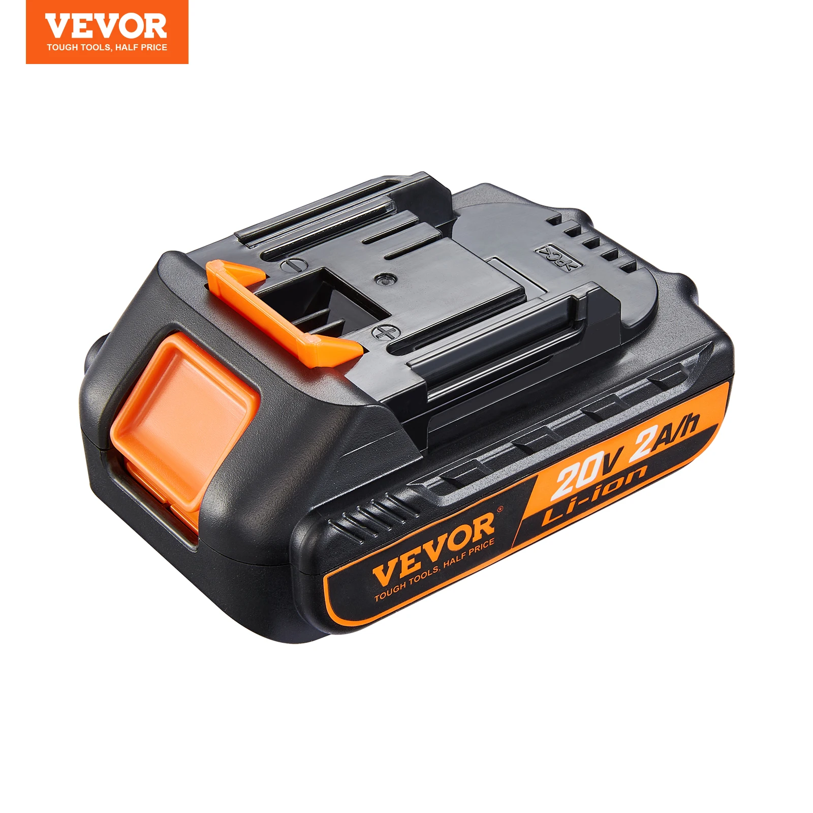 VEVOR 20V 2.0Ah Lithium-Ion Battery High Capacity Replacement Battery Pack for Power Compatible with 20V Cordless Power Tools