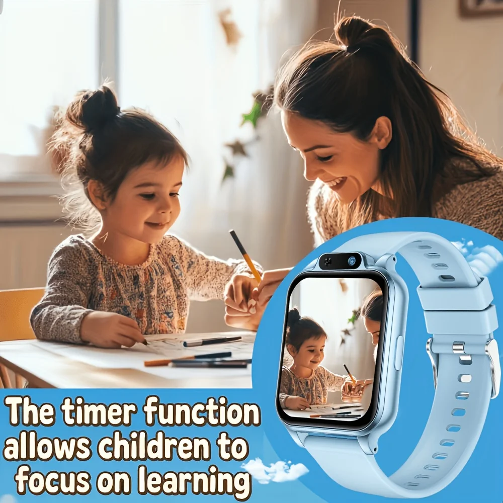 New High-Definition Touchscreen Smart Youngsters Watch - Educational Watch for Youngsters and Teens with Built-in Educational Games, LED Lights, Alarm, Calculator, Music, Camera, Pedometer, Birthday and Holiday Gift for Christmas