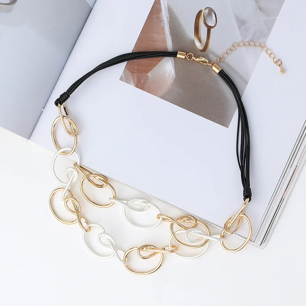 Goth Alloy Statement Decoration Neck Chokers Vintage Jewelry Pendants Women Chain Collar Suspension Wedding Gift