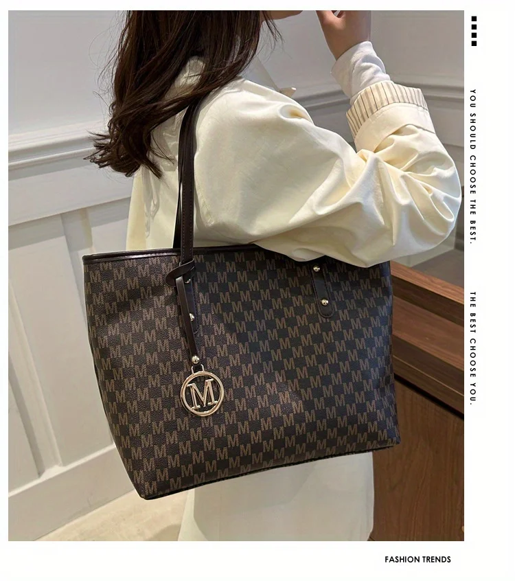 

2025 New! Luxury Commuter Tote for Women | Trendy Multi-Functional Shoulder/Handbag