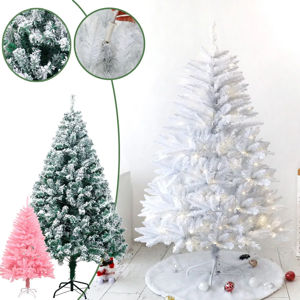 

45/60cm Detachable ChristmasTrees Artificial PVC Home Party Garden Decorate Xmas Tree Welcoming The New Year 2025 with Led Light