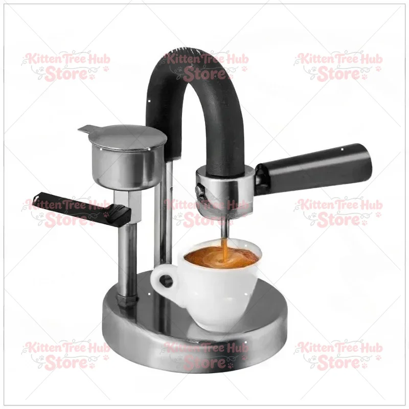 Family Open Air Office Italian Coffee Pot Stainless Steel Manual Coffee Machine