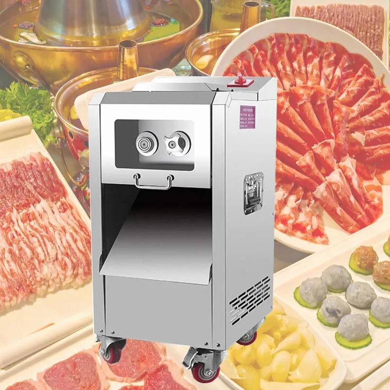 Powerful 2200W 300KG/H Meat Cutting Machine New Commercial Vertical Meat Slicer Machine