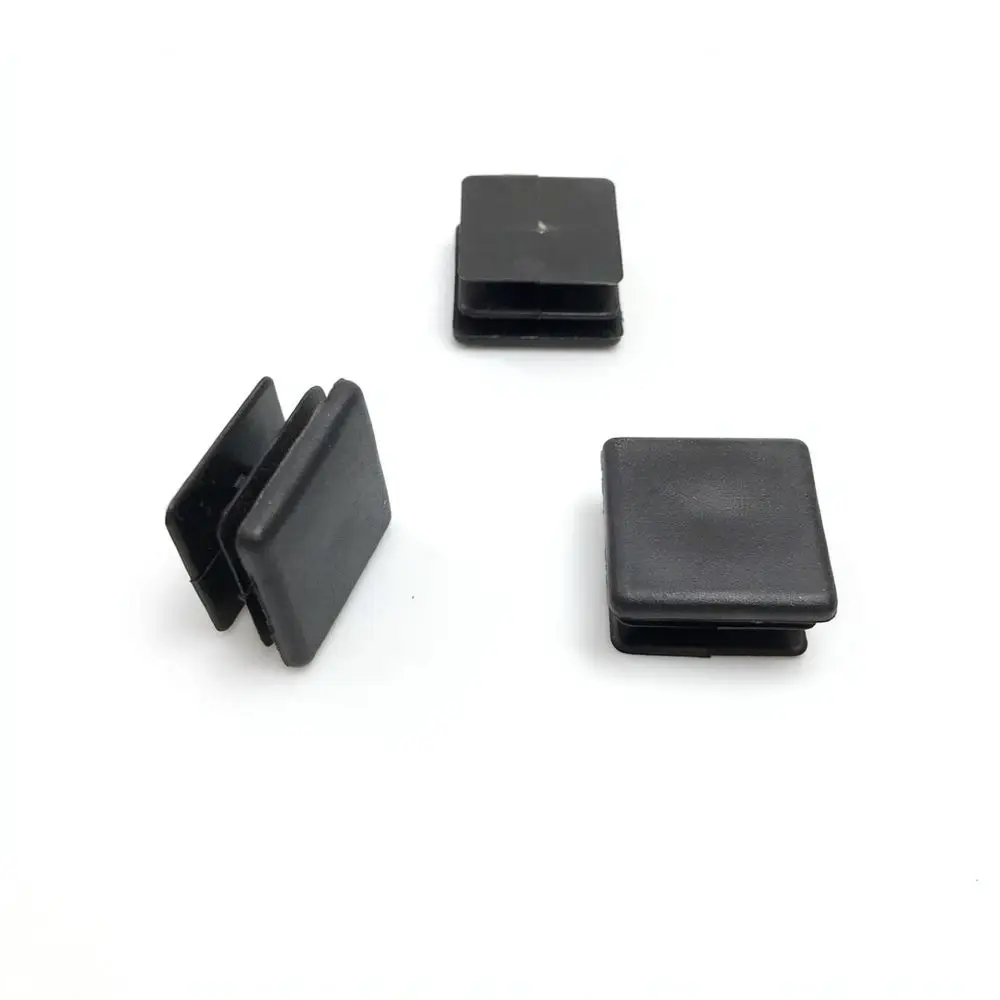25mm Square Tube Insert Plastic Pipe Stopper For Exercise Machine Feet Guard Protective Cover For Metal Tubes