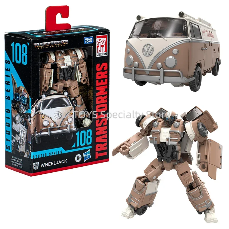 Hasbro 트랜스포머 장난감 스튜디오 시리즈 디럭스 Rise of The Beasts 108 Wheeljack 4.5인치 변환 액션 피규어 휴일 선물