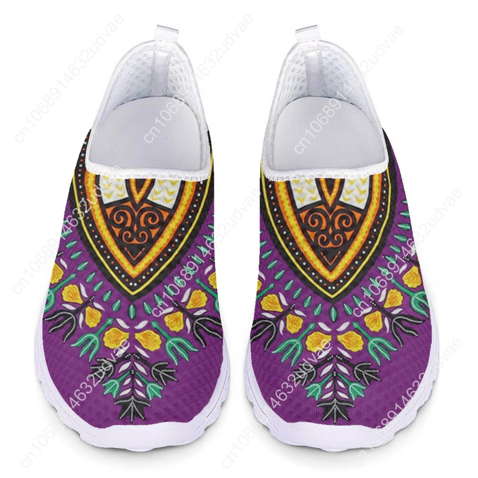 African Pattern Women Sneakers Flats Comfortable Slip On Vulcanized Shoes Air Mesh Water Shoes Women Zapatos Mujer