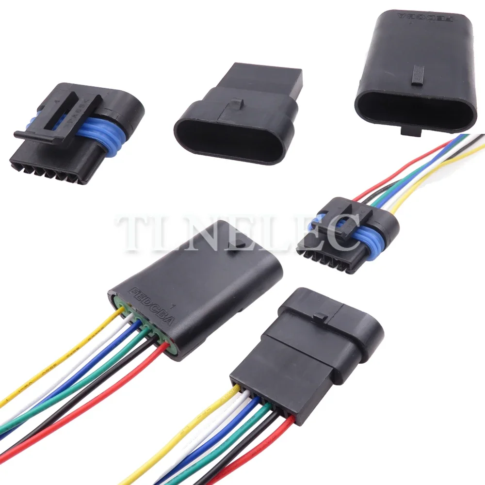 6 Pin Way Auto Electronic Accelerator Pedal Sensor Socket with Wires Car Male Female Wiring Cable Connectors 12066317 12162261