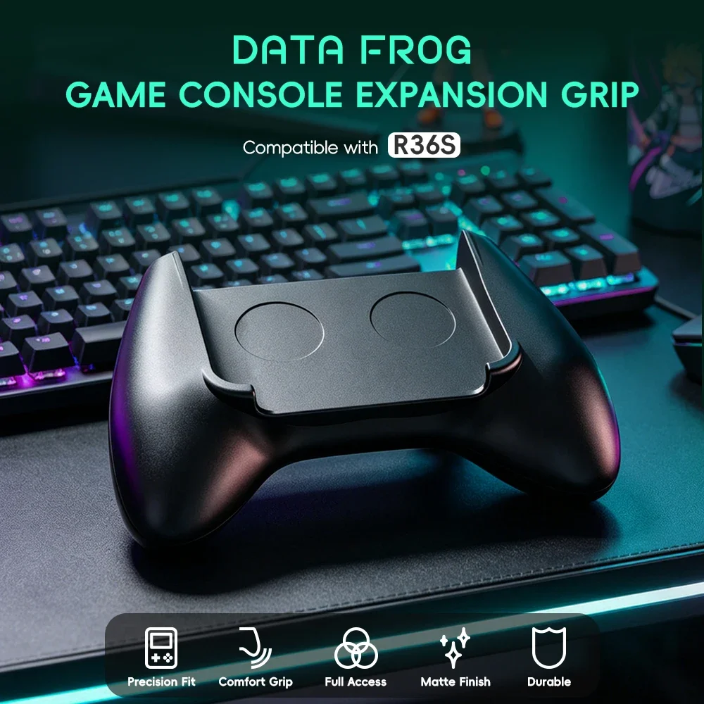 Data Frog R36S Game Grip Ergonomic Handheld Holder Simple Snap On Comfort Gaming Handle Cover For R36S Retro Game Console