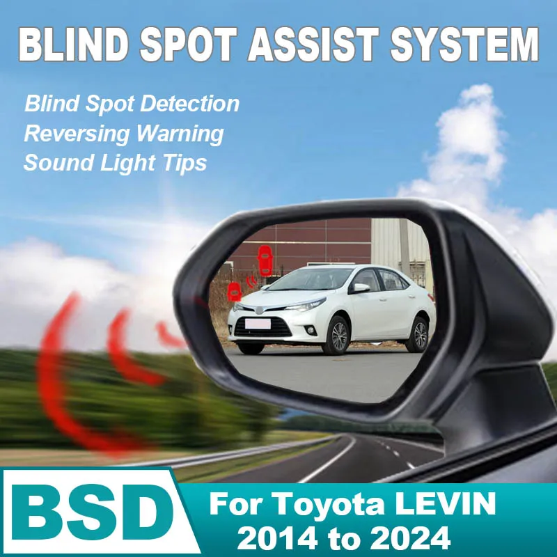 Car Blind Spot Detection System BSD BSA BSM Car Sensors Drive Rear Mirror Monitoring For Toyota LEVIN 2014 to 2024 auto parts