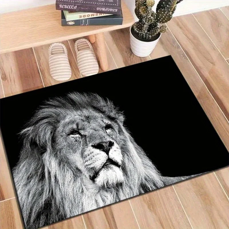 

1 шт. ковер с принтом льва, бархатная ткань с кристаллами, подходит для украшения спальни и гостиной