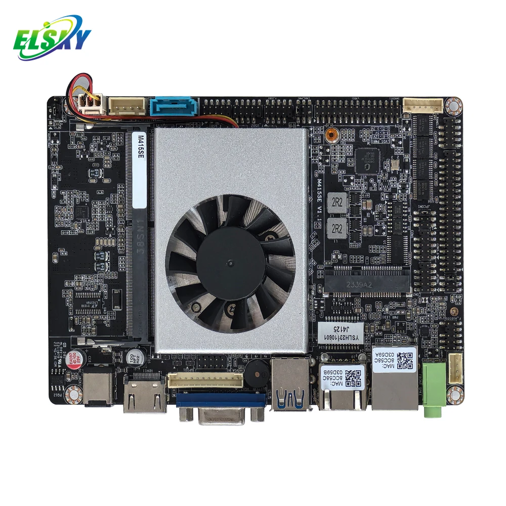 ELSKY Brand M415SE Wide Voltage DC Input 9V~36V 3.5-inch Motherboard Support  J4125 CPU UEFI Secure Boot TPM2.0 2LAN 6COM