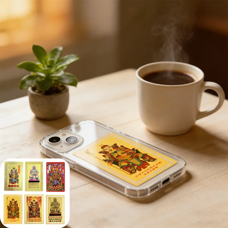 Tai Sui Prayer Card for 2026 (Horse Year) Gold Feng Shui Amulet to Attract Wealth Good Health Portable Protective Talisman Gift