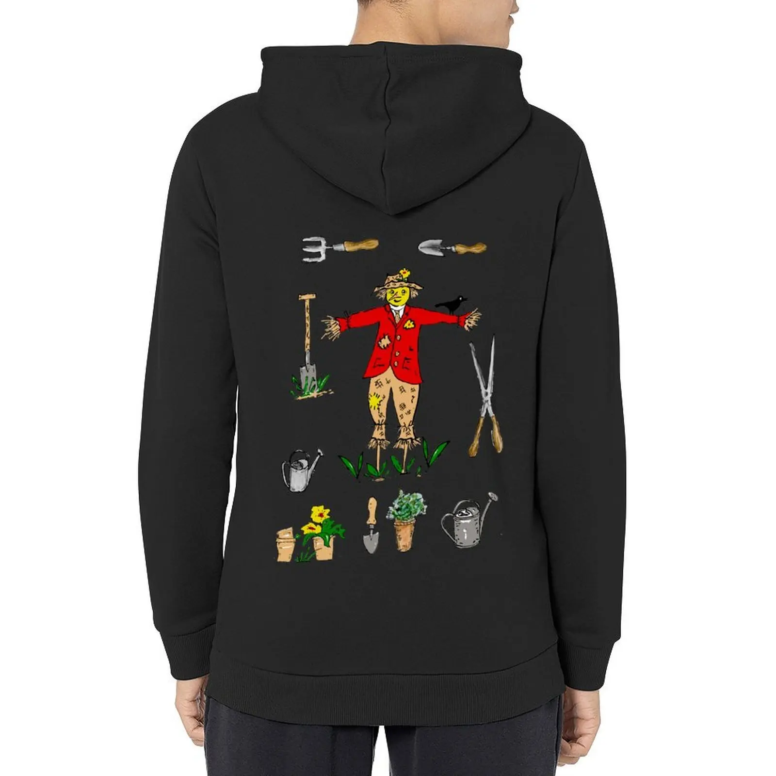 

Gardening with Scarecrow Hoodie men's sweat-shirt mens designer clothes graphic t shirts men men clothes hoodie streetwear