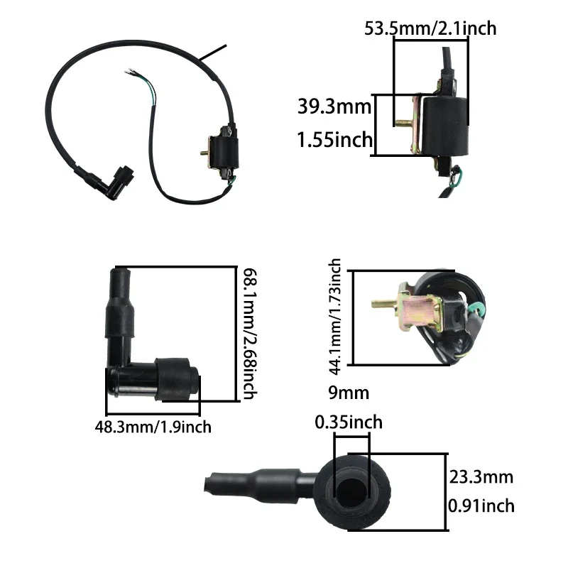 

Запчасти для инструментов для мотоциклов, резиновая катушка зажигания 3 для 110cc до 125cc, катушка зажигания для мотоцикла с проволочной вилкой, аксессуары для мотокросса