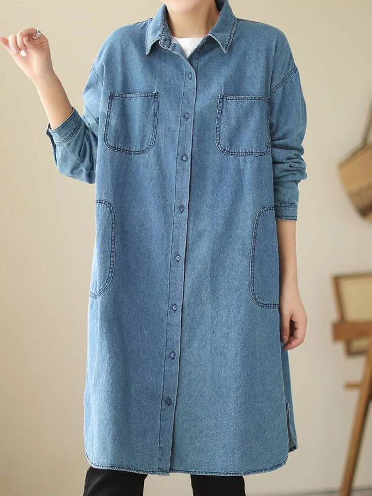 Coreano vintage baggy denim jaquetas único breasted manga comprida topo jaquetas feminino casual solto moda chaquetas casaco