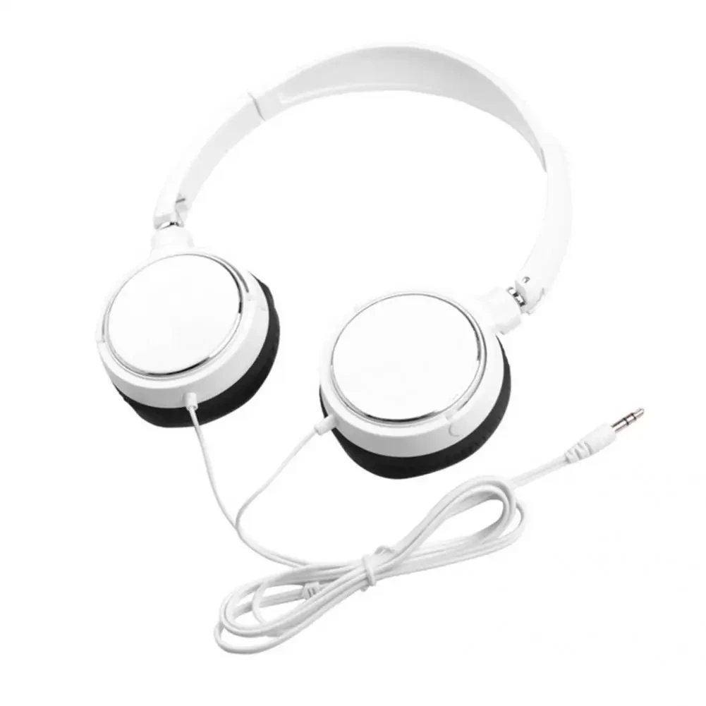 Wired Headset Compact Headphone PVC HiFi Stereo Sound Fashion Over Ear Wired Headphone