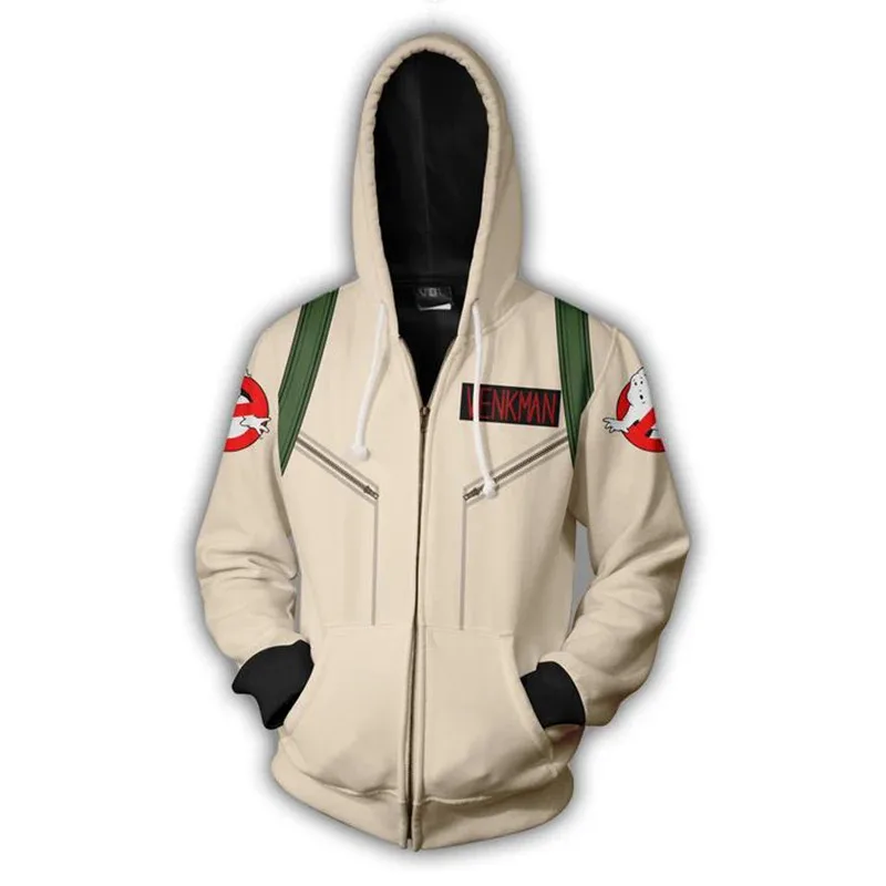 Lyou 2025 Fashion Ghost busters Zip up Hoodies Sweatshirt Long Sleeve Cosplay Costumes 3D printed men women hooded Sweatshi ★ ★