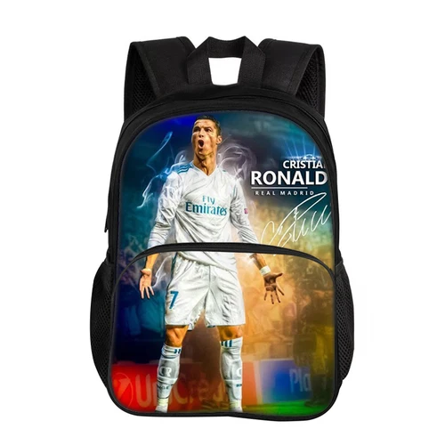 Imagen 2 del producto Mochila Ronaldo para niños, bolso escolar deportivo, mochila para niños y niñas, mochila CR, bolsas para libros de estrella de fútbol para niños y niñas, el mejor regalo
