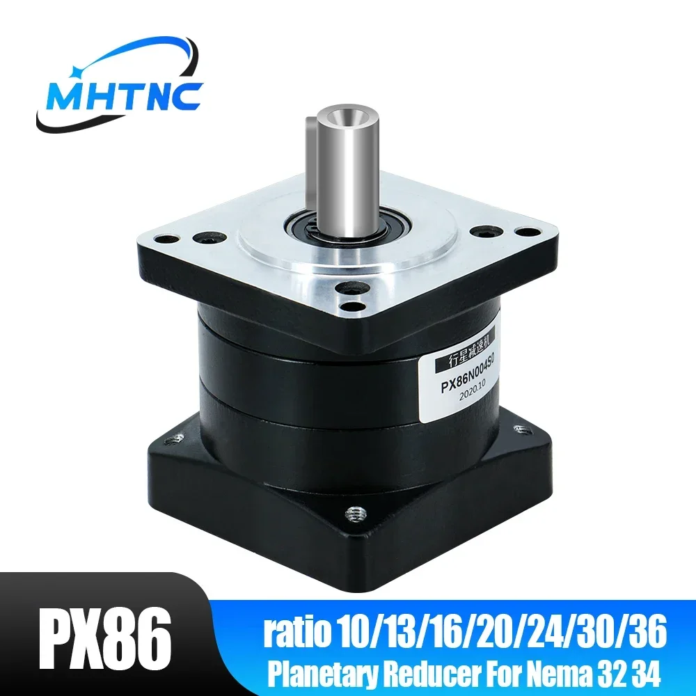 PX86 Planetary Reducer DC Motor Reducer Ratio 10/13/16/20/24/30/36 Input Hole 14mm Output Shaft 16mm for Nema 32 34 Steppermotor