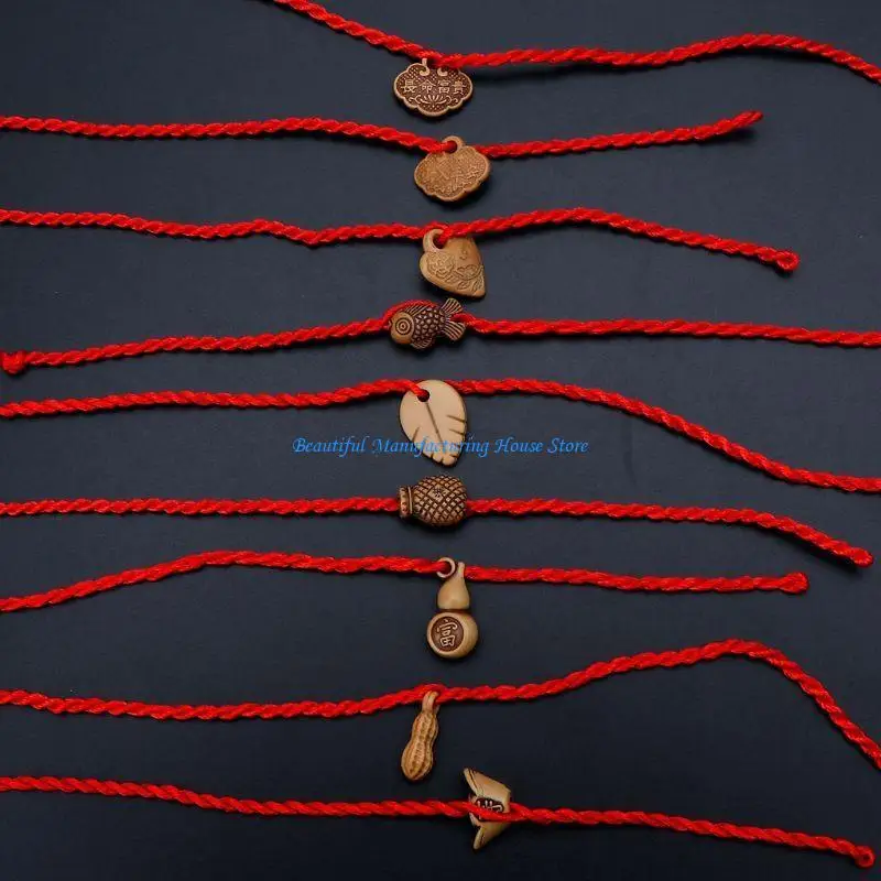 E56A 10 Pcs Eye-catching Kabbalah Bracelet Knitting Red String String Bracelets DIY Jewelry Decoration Gift for Couple Friend