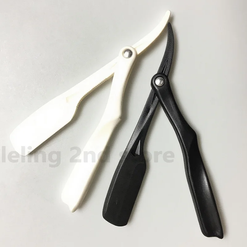 Ручная бритва с прямым краем, пластиковая парикмахерская бритва, складная бритва для бритья, резак для бороды, прямая бритва, оптовая продажа для мужчин