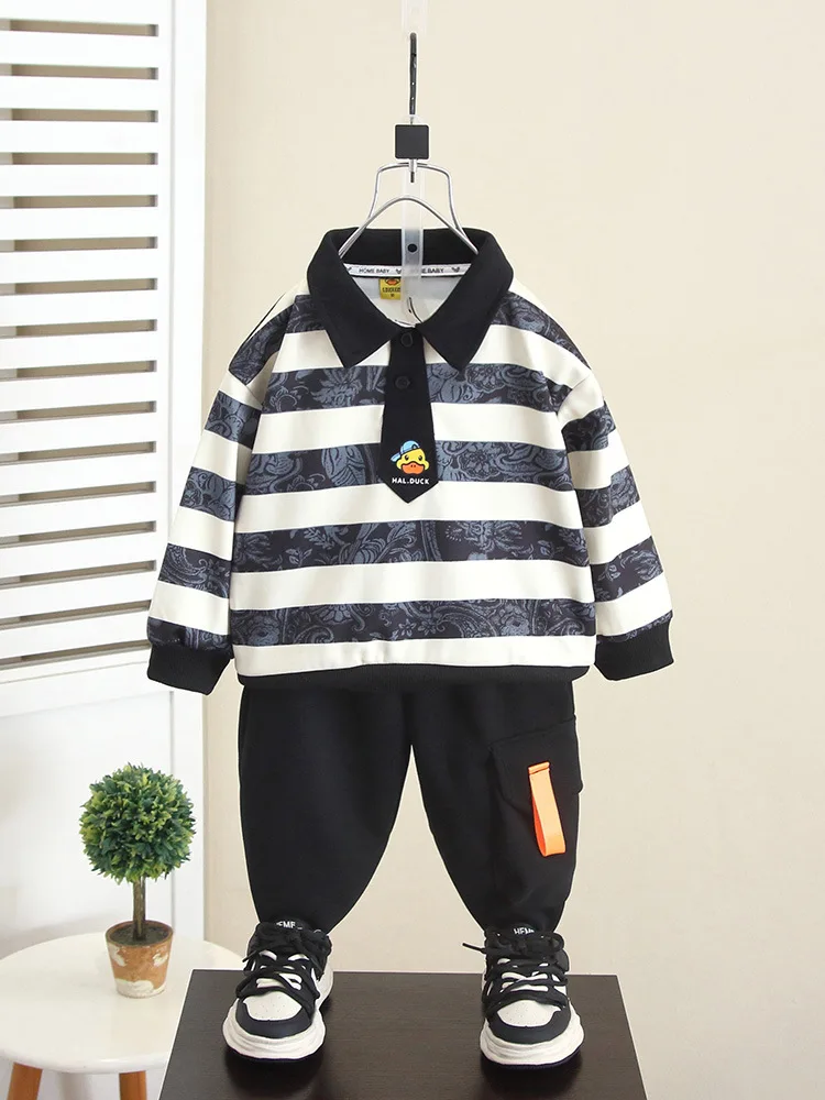 

Kids Clothes Sets Cotton Children's Tracksuits Spring Autumn Boys Classical Fringe Sweatshirt+ Pants 2PCS Suits Boys Sports Sets