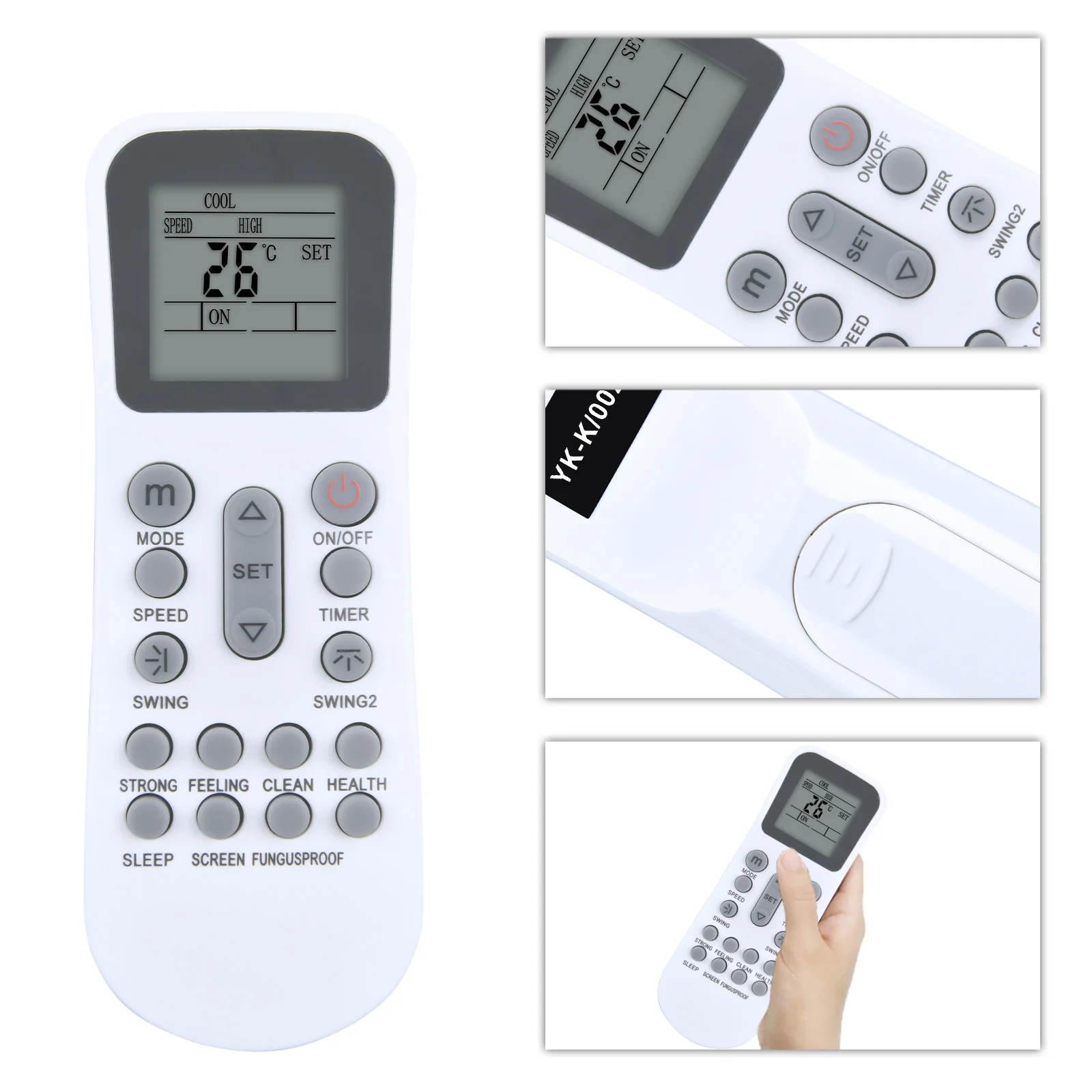 New Original Remote control YKR-K/002E AC Air Conditioner For AUX YKR-K/204E Ykr-k/001e Remoto Controle