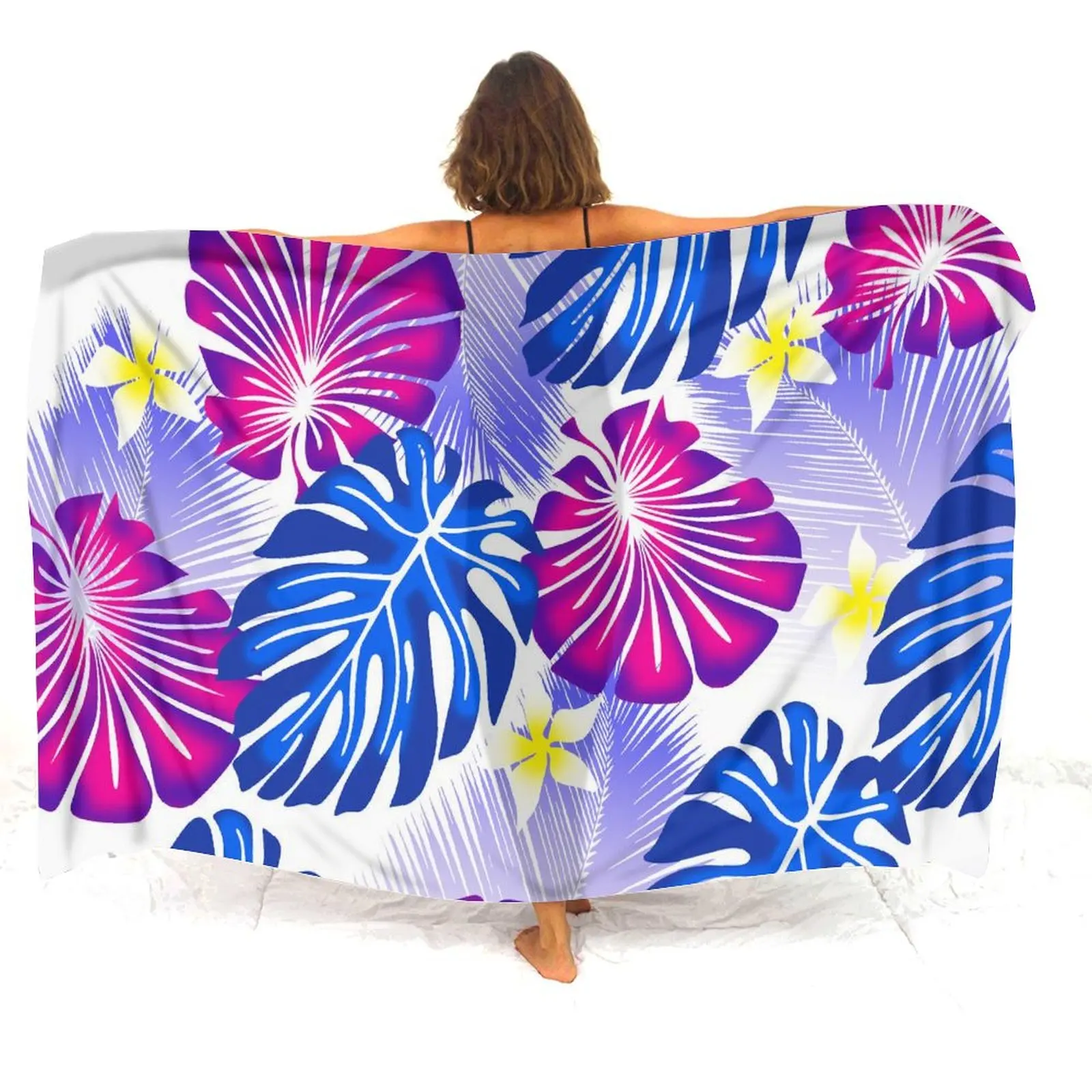 Abrigo de una pieza con estampado polinesiano de Sarong para mujer, suave y cómodo, diseño personalizado, moda de verano