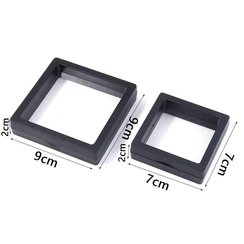 Transparent PE Floating Frame Display Case Jewelry Earring Antioxidant Storage Box Gifts Elastic Film Dustproof Packaging Box