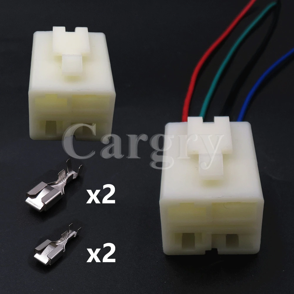 1 Set 3P AC Assembly Car Large Power Composite Connector Automobile Wire Harness Socket with Wires