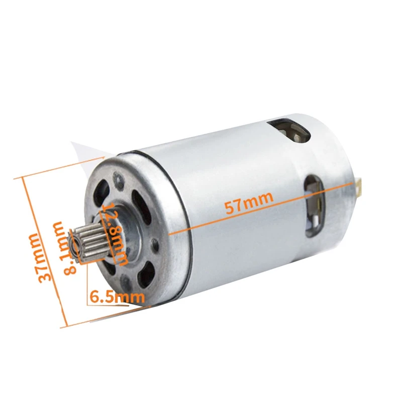 21V RS550 Brushed Motor 14 Teeth Suitable For 4/6 Inch Cordless Mini Logging Saw Chainsaw Tool Accessories