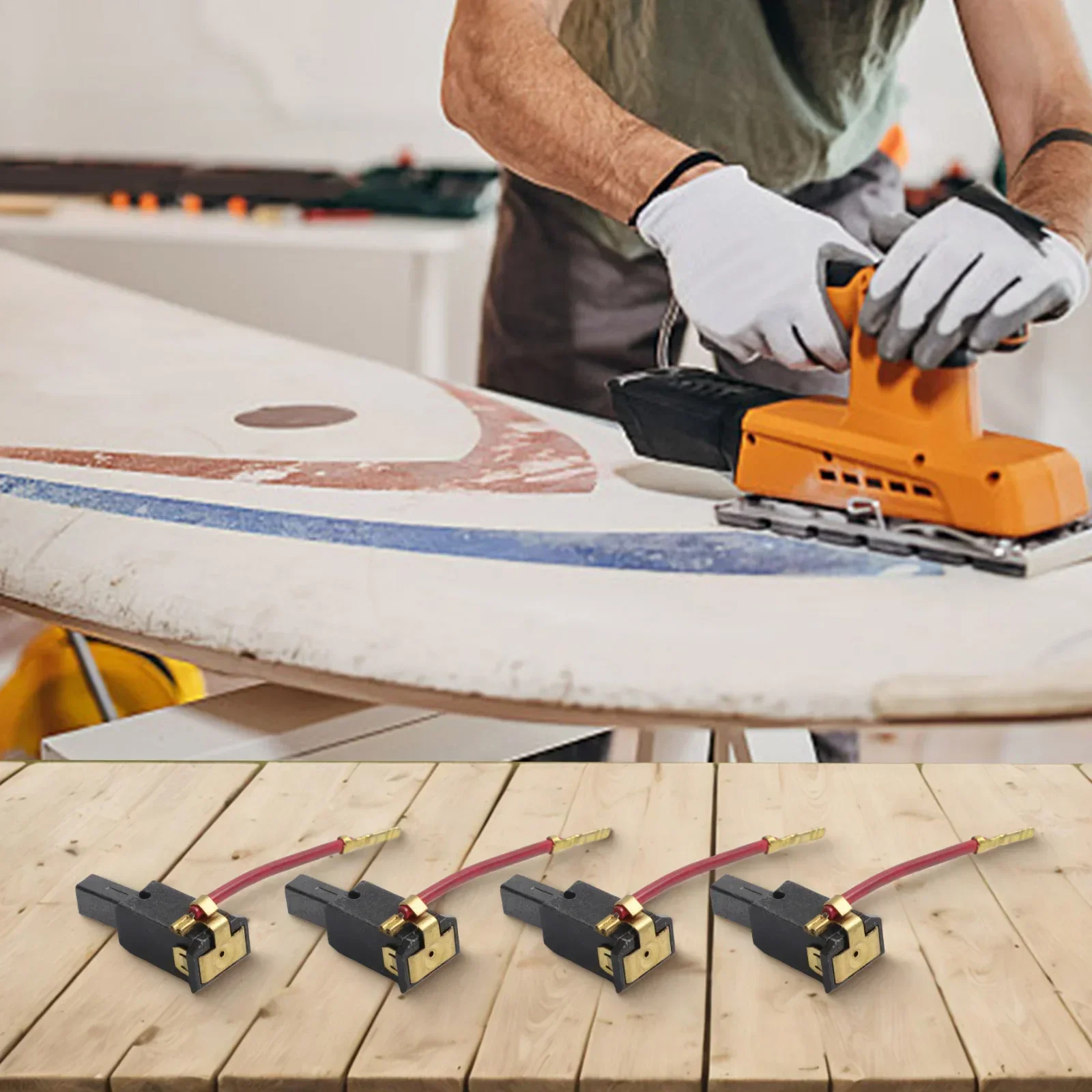 

Комплект из 4 щеток для замены в шлифовальных машинах DWE6421, DWE6411K, DWE6420, DWE6421K, DWE6411, DWE6421, DWE6423K. Аксессуары для электроинструментов.